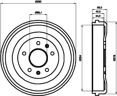 HELLA Bremžu trumulis 8DT 355 300-901