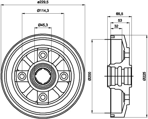 HELLA Bremžu trumulis 8DT 355 302-281