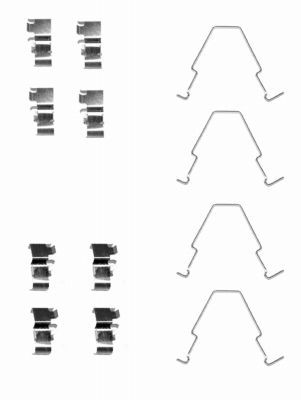 HELLA Комплектующие, колодки дискового тормоза 8DZ 355 203-971