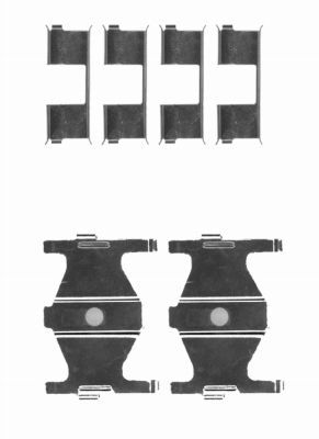 HELLA Комплектующие, колодки дискового тормоза 8DZ 355 204-191