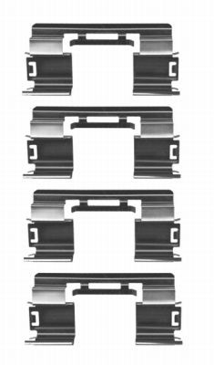 HELLA Комплектующие, колодки дискового тормоза 8DZ 355 204-351