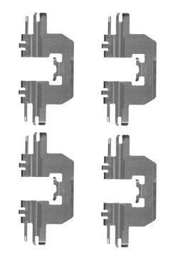 HELLA Комплектующие, колодки дискового тормоза 8DZ 355 204-601