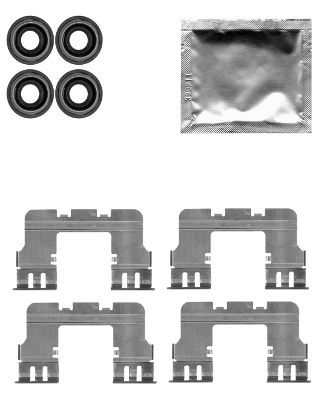 HELLA Комплектующие, колодки дискового тормоза 8DZ 355 204-771