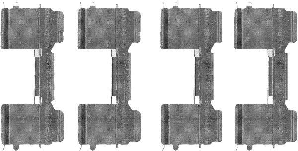 HELLA Комплектующие, колодки дискового тормоза 8DZ 355 205-041