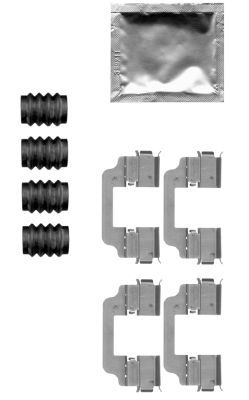 HELLA Piederumu komplekts, Disku bremžu uzlikas 8DZ 355 205-321