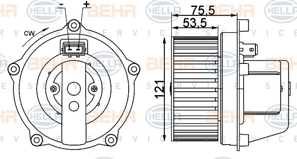 HELLA Salona ventilators 8EW 009 100-341