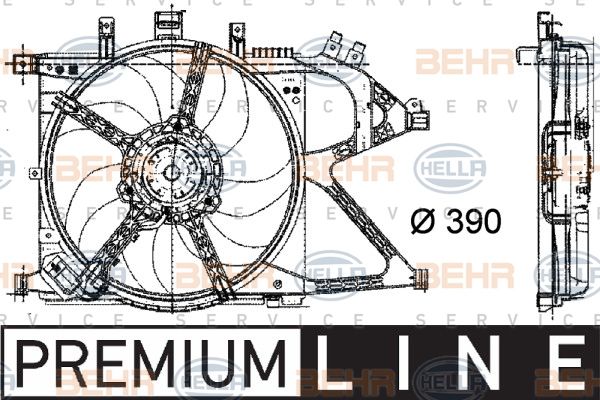 HELLA Ventilators, Motora dzesēšanas sistēma 8EW 009 157-441