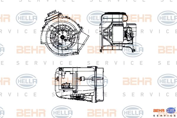 HELLA Salona ventilators 8EW 009 159-371