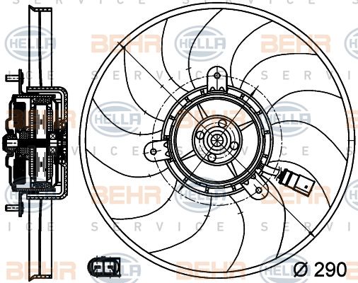 HELLA Ventilators, Motora dzesēšanas sistēma 8EW 351 040-081