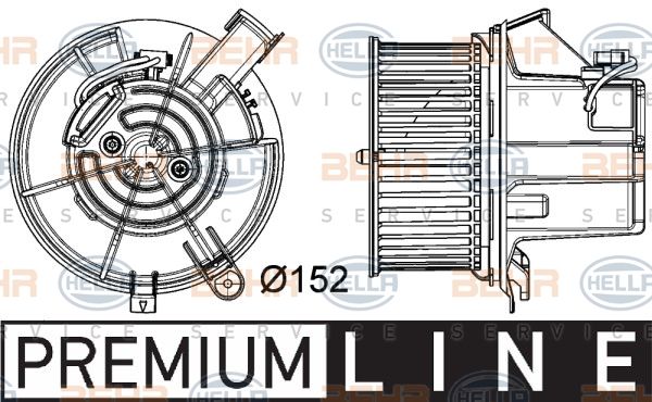 HELLA Salona ventilators 8EW 351 040-301