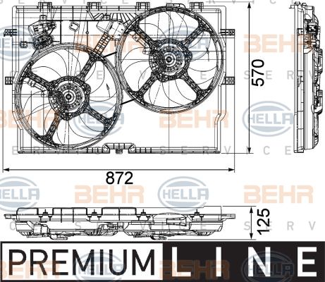 HELLA Ventilators, Motora dzesēšanas sistēma 8EW 351 040-621