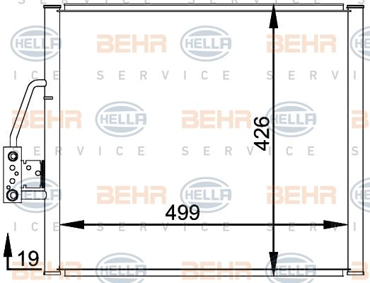 HELLA Конденсатор, кондиционер 8FC 351 300-001