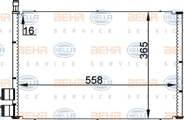 HELLA Конденсатор, кондиционер 8FC 351 300-354