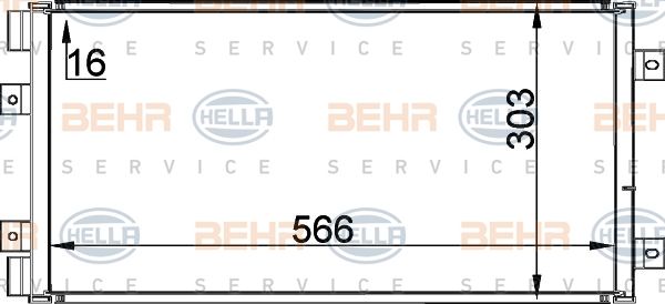 HELLA Kondensators, Gaisa kond. sistēma 8FC 351 300-741