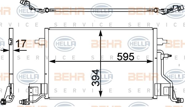 HELLA Конденсатор, кондиционер 8FC 351 302-431