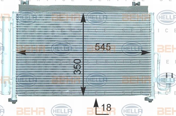 HELLA Конденсатор, кондиционер 8FC 351 302-691