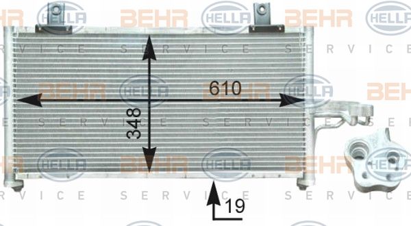 HELLA Конденсатор, кондиционер 8FC 351 302-741