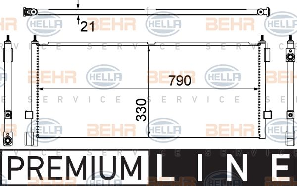 HELLA Конденсатор, кондиционер 8FC 351 307-311