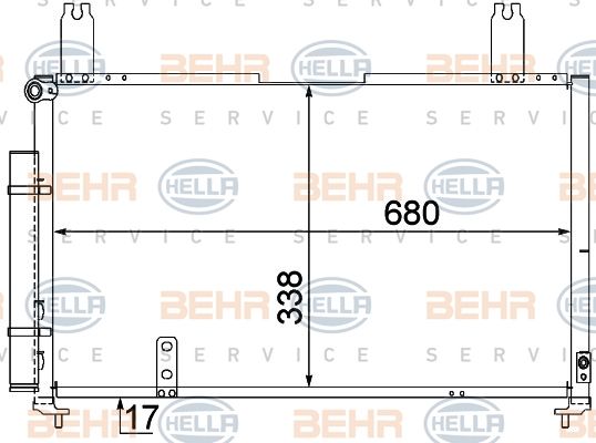 HELLA Конденсатор, кондиционер 8FC 351 309-121