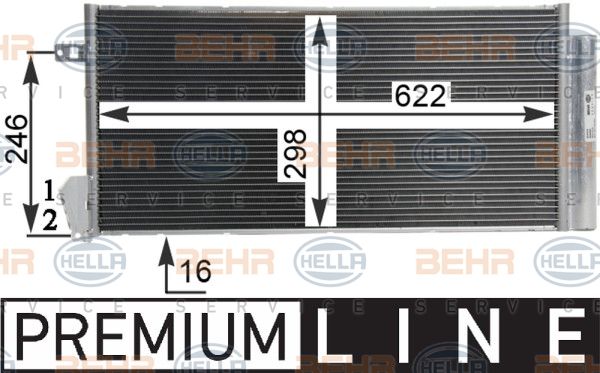 HELLA Конденсатор, кондиционер 8FC 351 310-591