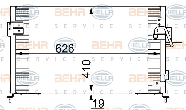 HELLA Конденсатор, кондиционер 8FC 351 318-001