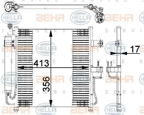 HELLA Конденсатор, кондиционер 8FC 351 318-041