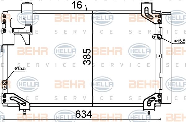 HELLA Конденсатор, кондиционер 8FC 351 318-751