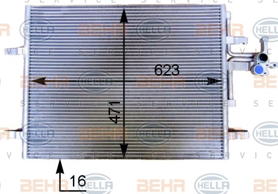 HELLA Конденсатор, кондиционер 8FC 351 343-141