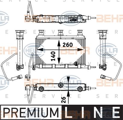 HELLA Теплообменник, отопление салона 8FH 351 312-151