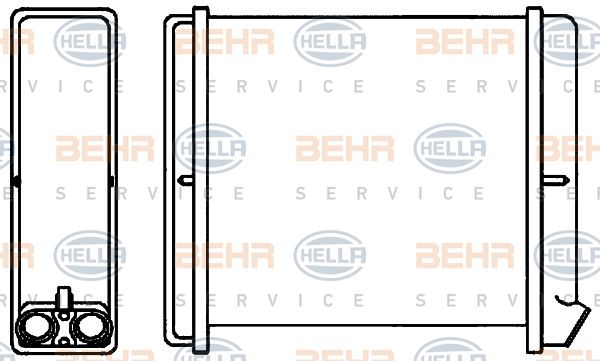 HELLA Теплообменник, отопление салона 8FH 351 313-671