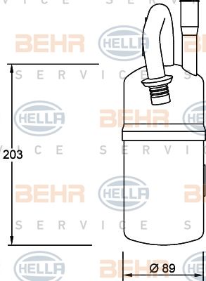 HELLA Sausinātājs, Kondicionieris 8FT 351 192-051