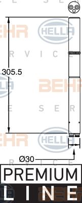 HELLA Осушитель, кондиционер 8FT 351 335-141