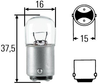 HELLA Лампа, освещение ящика для перчаток 8GA 002 071-371