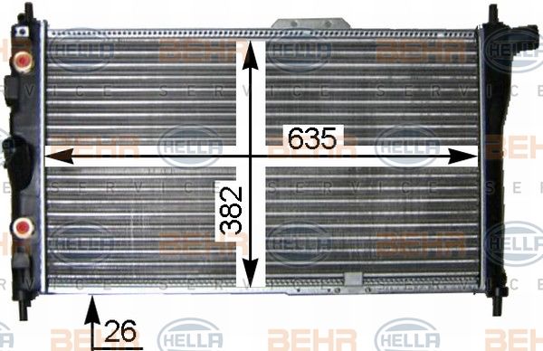 HELLA Радиатор, охлаждение двигателя 8MK 376 705-581