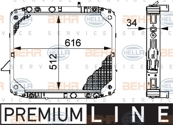 HELLA Radiators, Motora dzesēšanas sistēma 8MK 376 709-711