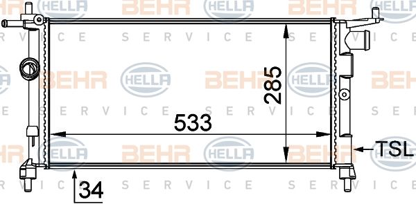 HELLA Radiators, Motora dzesēšanas sistēma 8MK 376 712-004
