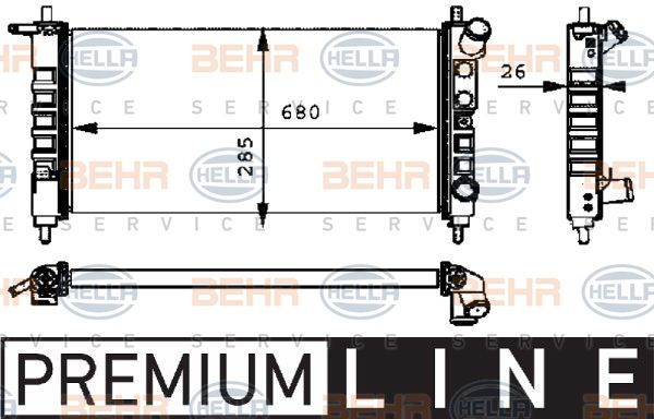 HELLA Radiators, Motora dzesēšanas sistēma 8MK 376 712-701