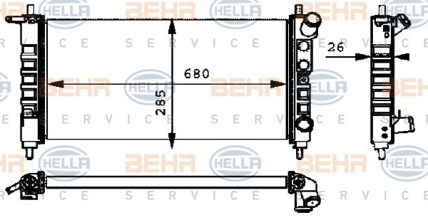 HELLA Radiators, Motora dzesēšanas sistēma 8MK 376 712-704