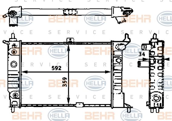 HELLA Radiators, Motora dzesēšanas sistēma 8MK 376 715-311