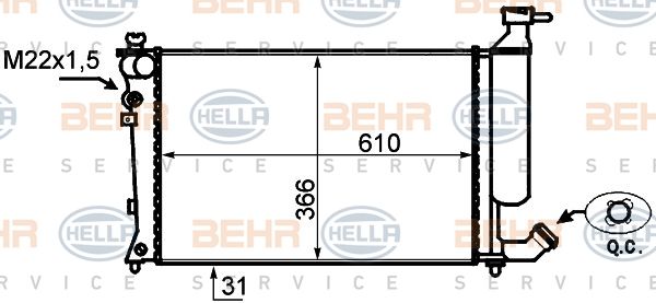 HELLA Radiators, Motora dzesēšanas sistēma 8MK 376 717-171