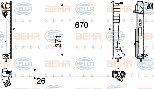 HELLA Radiators, Motora dzesēšanas sistēma 8MK 376 717-611