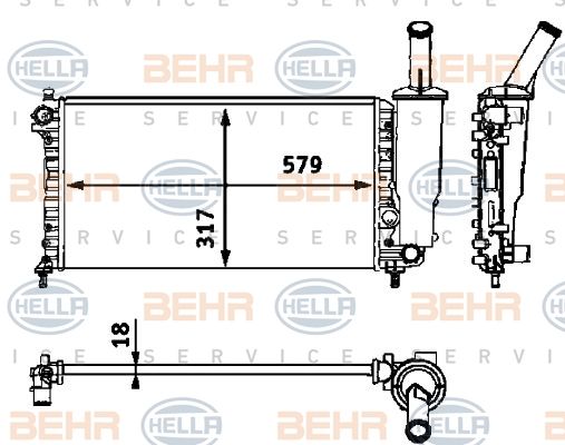 HELLA Radiators, Motora dzesēšanas sistēma 8MK 376 718-581