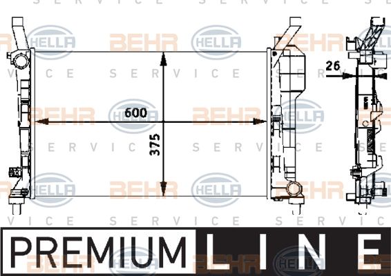 HELLA Radiators, Motora dzesēšanas sistēma 8MK 376 721-021