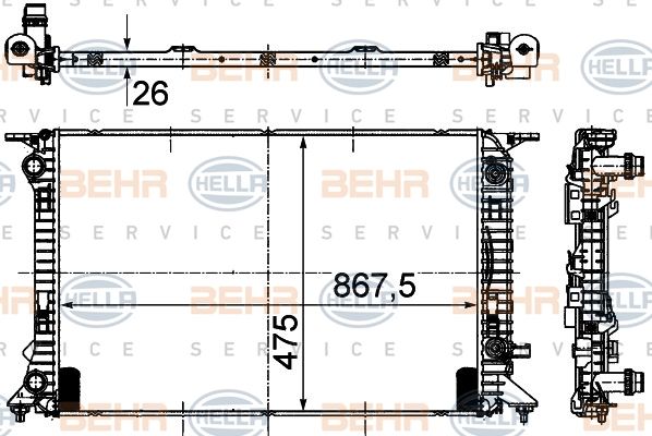 HELLA Radiators, Motora dzesēšanas sistēma 8MK 376 745-634