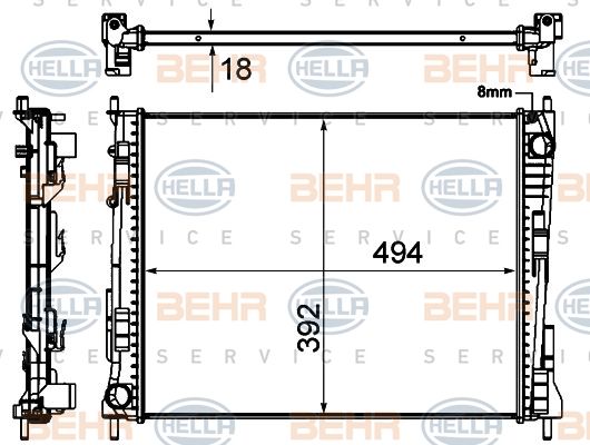 HELLA Radiators, Motora dzesēšanas sistēma 8MK 376 746-251