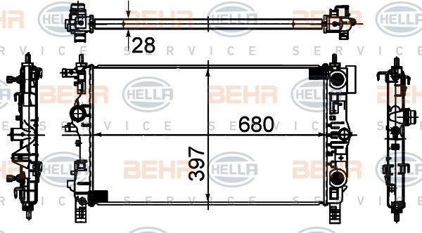 HELLA Radiators, Motora dzesēšanas sistēma 8MK 376 749-861