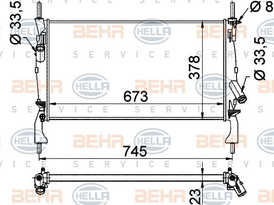 HELLA Radiators, Motora dzesēšanas sistēma 8MK 376 764-401