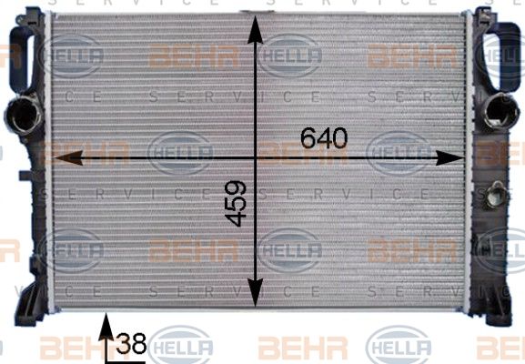 HELLA Радиатор, охлаждение двигателя 8MK 376 769-791