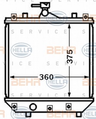 HELLA Радиатор, охлаждение двигателя 8MK 376 772-781