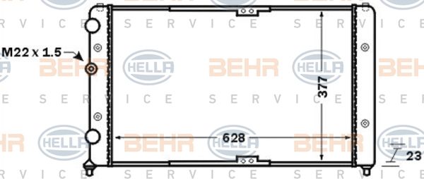 HELLA Радиатор, охлаждение двигателя 8MK 376 773-791